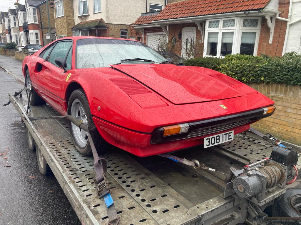 Ferrari bing transported